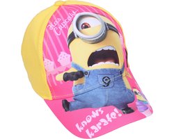 Gele meisjespet met klep Minions / 52cm