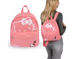 Hello Kitty Roze stoffen dames rugzak 29x26x14cm