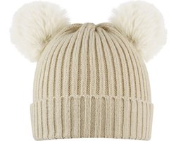 Muts Pompon KIDS - Beige - Wintermuts