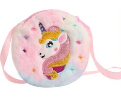 Unicorn / Eenhoorn Kinder Tasje - Multi | 13,5 x 13,5 cm | Polyester / Acryl | Fashion Favorite