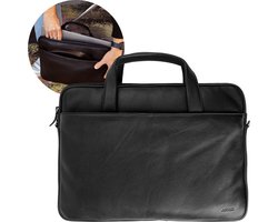 Accezz Leather Laptoptas 16 inch - Zwart