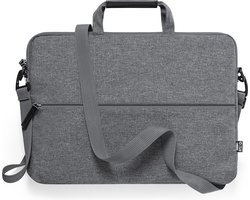 Aktetas - Laptoptas - Met laptopstandaard - 37 x 27 cm - Voor laptops tot 15 inch - RPET - Grijs