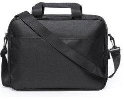 Aktetas - Laptoptas - Met USB poort - Met 15 inch laptopvak - Met 10 inch tabletvak - 38 x 29,5 cm - Polyester - zwart