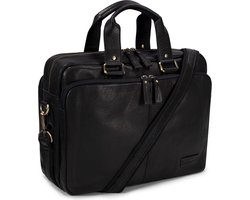 Bag2Bag - Savar - Laptoptas - Leer - Black - Vrouwen - Mannen