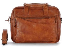 Bear Design Hugo Leren Laptoptas - 14 inch - Cognac