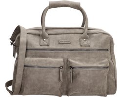 Bicky Bernard Handtas - Dames - Kunstleer - Grijs - Laptoptas Omhang Hand & Schoudertas Western Bag , Laptoptas 15.6 inch Grijs - Hand & Schoudertas Western Bag School Werk Universiteit - Schoudertas dames