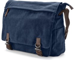 Blauwe Denim Canvas Schooltas