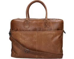 Bloomsbury Laptoptas / Werktas Dames - 17 inch - Leer - Sebas - Cognac