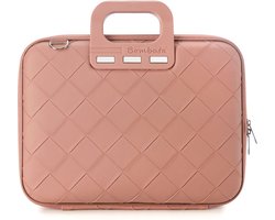 Bombata Intrecciato 13 / 14 inch Laptoptas Dames - Vlechtpatroon - Lichtroze