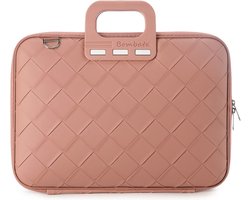 Bombata Intrecciato 15 / 16 inch Laptoptas Dames - Vlechtpatroon - Lichtroze