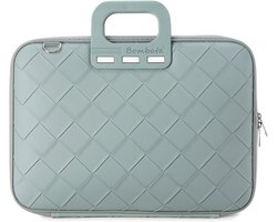 Bombata Intrecciato 15 / 16 inch Laptoptas Unisex - Vlechtpatroon - Lichtblauw