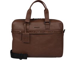 BURKELY Minimal Mason Unisex Laptopbag - 15,6 inch laptopvak - Cognac