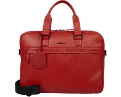 BURKELY Minimal Mason Unisex Laptopbag - 15,6 inch laptopvak - Rood