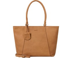 Burkely Special Sara Wide Tote 15.6" - Laptoptas - Volwassenen - Cognac