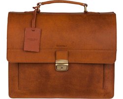 Burkely Vintage Scott Briefcase 2-Comp - Aktetas - Cognac