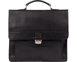 Burkely Vintage Scott Briefcase 2-Comp - Aktetas - Zwart