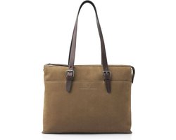 Castelijn en Beerens Laptoptas / Werktas / Aktetas Dames - 15.6 inch - Veneto - Taupe