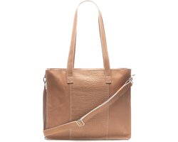 Chabo Bags - Laptopbag London - Laptoptas - Leer - Beige