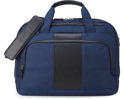 DELSEY PARIS Business tas Schoudertas met laptopvak Wagram Satchel 1 Compartment Navy Blue Donkerblauw