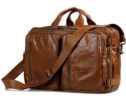 Delton Bags Camel Aztec multi leren tas voor heren