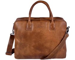 DSTRCT Fletcher Street Leren Laptoptas - 15,6 inch - Cognac