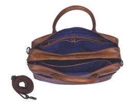 DSTRCT Laptoptas / Werktas - Dames - 15.6 inch - Leer - Main Street - Cognac