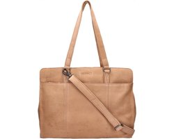 DSTRCT Laptoptas / Werktas - 15 inch - Leer - Preston Park - Beige