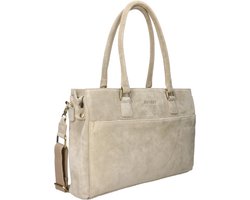 DSTRCT Laptoptas / Werktas Dames - 15.6 inch - Leer - Portland Road - Beige