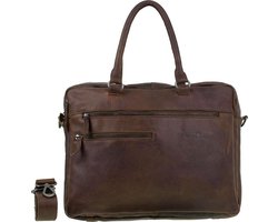 DSTRCT Raider Road Ohio Leren Laptoptas -15,6 inch - Cognac