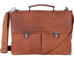 DSTRCT Wall street A4 Laptoptas -15,4 inch - Cognac