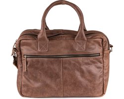 Dutch-Bag Amsterdam Leren Laptoptas 17 Inch Bruin - Vintage Leder  - Handgemaakt in NL - Premium Leer