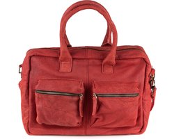 Dutch-Bag Amsterdam Leren Laptoptas 17 Inch Burgundi Rood - Kenia Leder  - Handgemaakt in NL - Premium Leer