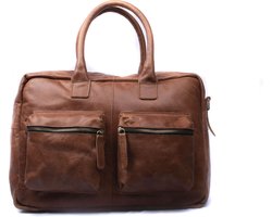 Dutch-Bag Breda Leren Laptoptas 17 Inch Bruin - Chill-Line Leder  - Handgemaakt in NL - Premium Leer