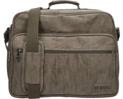 Enrico Benetti Rotterdam 66621 Laptoptas met 15" laptopvak / reportertas - Midden taupe