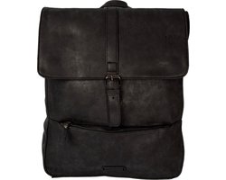 Enrico Benetti Rugzak met Laptopvak 15” - Zwart - PU Leer - Werktas & Schooltas 9 Liter - Damesmode & Heren - Unisex Volwassen - 33x7x40cm