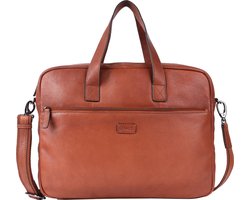 Genicci Berlin 15.6 Inch Laptoptas Clark Cognac