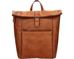 Genicci Laptoprugzak / Werktas / Rugtas - 15 inch - Leer - Noble - Cognac