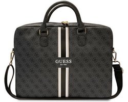 Guess Printed Stripe Laptoptas voor o.a. Apple MacBook 15/16" - Zwart