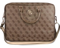 Guess PU 4G metal Logo Laptop Tas - 15 en 16 inch Bruin