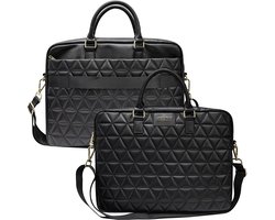 Guess Quilted Laptop Bag - Geschikt voor Alle Laptops - Tot 15 inch - Zwart