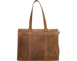 Hide & Stitches Idaho Laptoptas 15,6 inch (34.5x19.4 cm) - Bruin - 100% Leer