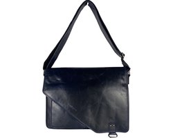 Laptoptas - Donkerblauw - Werktas Dames - Aktetas - Crossbody Tas Dames - Laptop tot 15.6 inches - Tas - Leer