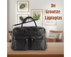 Laptoptas Western Bag - 13 Inch Laptopvak - School & Werk - Hand & Schoudertas - Zwart - Verstelbare en Afneembare Schouderriem - Voor Universiteit & Kantoor - Dames en Heren