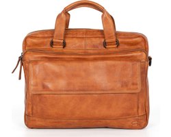 Leather Business bag - Kevin - Brandy Cognac