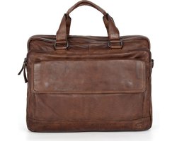 Leather Business bag - Kevin - Dark brown