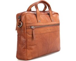 Leather Laptop bag - Florida - Brandy Cognac