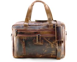 Lederen laptop tas geschikt tm 17 inch Van Fiel