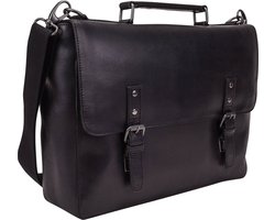 LEONHARD HEYDEN Afzonderlijke gevallen Laptoptas met laptopvak Dakota Briefcase 2 Compartments Black Zwart