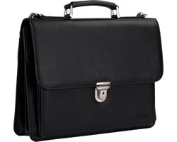 LEONHARD HEYDEN Afzonderlijke gevallen Laptoptas met laptopvak Hannover Briefcase 2 Compartments Black Zwart