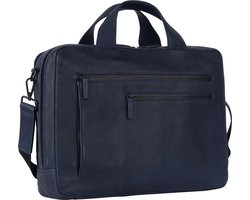 Leonhard Heyden Den Haag laptoptas 2-vaks 15 inch - Blauw